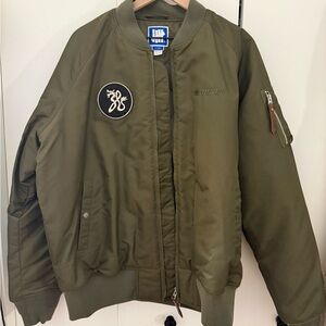 Undefeated Army Green Varsity Bomber Jacket